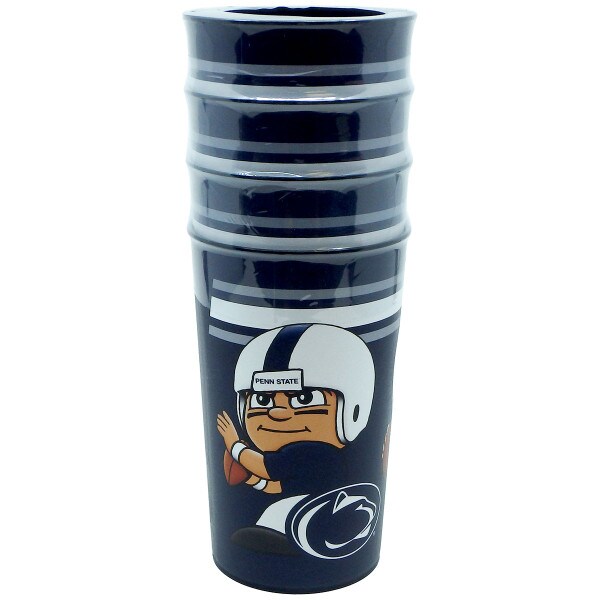 plastic cups 4 pack Penn State football player and Athletic Logo